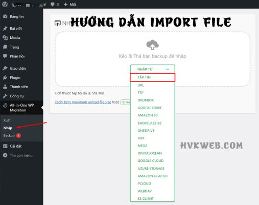 huong dan su dung import file hvkweb
